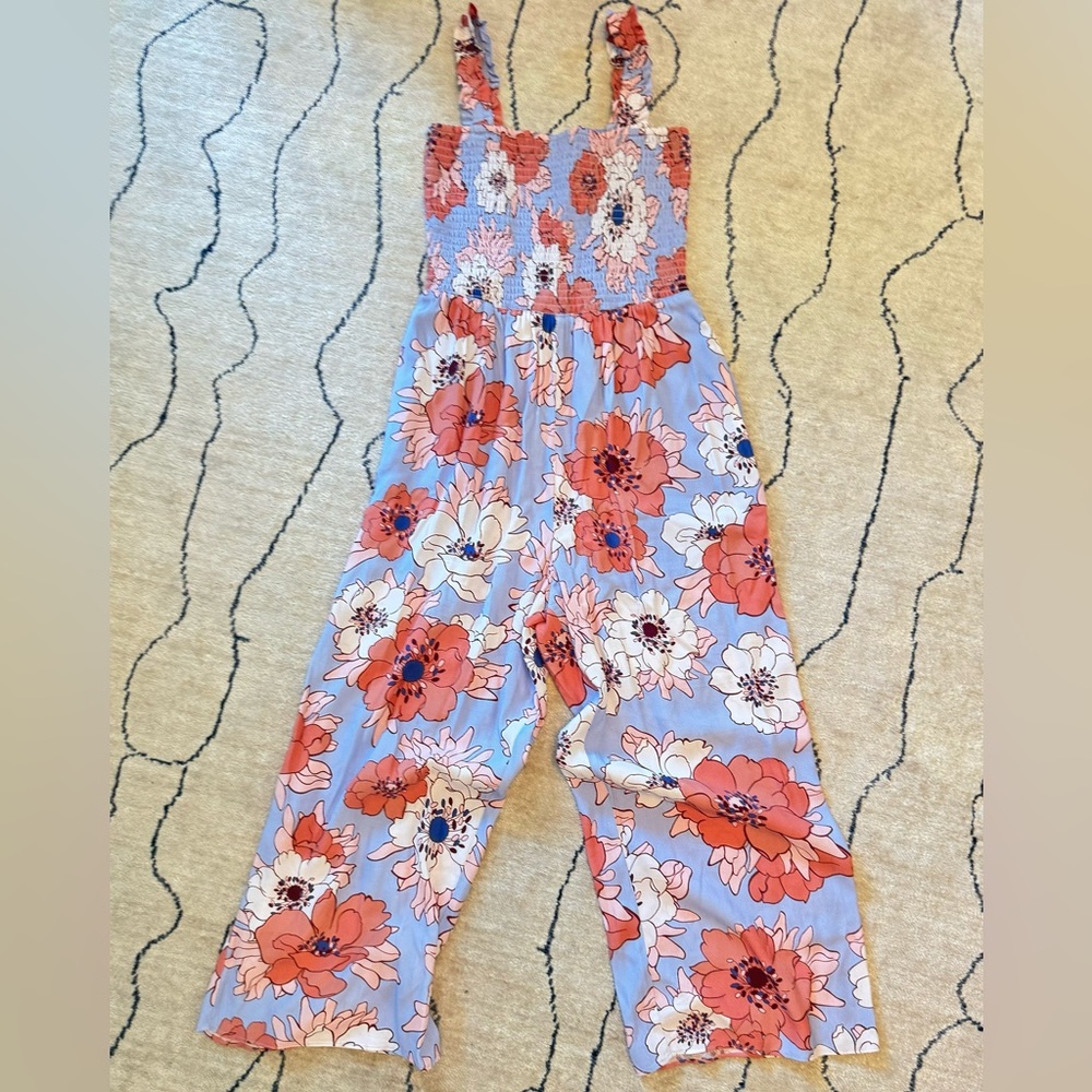 Aritzia Floral capri jumpsuit